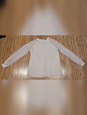 Miholl Long Sleeve Crochet Sleeve Top
